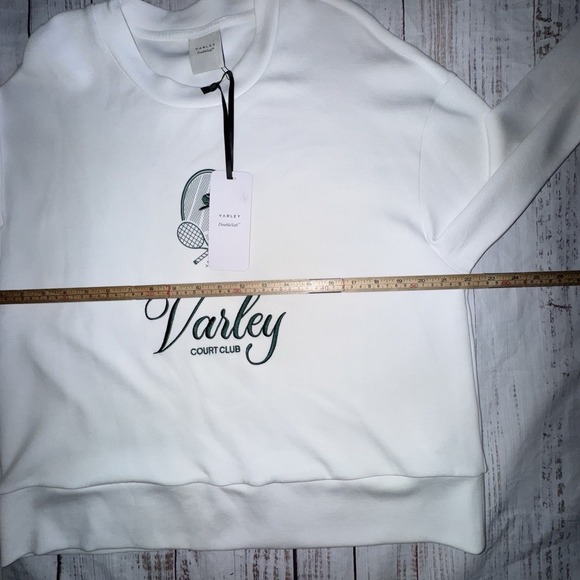 Varley Namesake Court Club Knit Sweater  White Size XL $138 - Picture 3 of 5